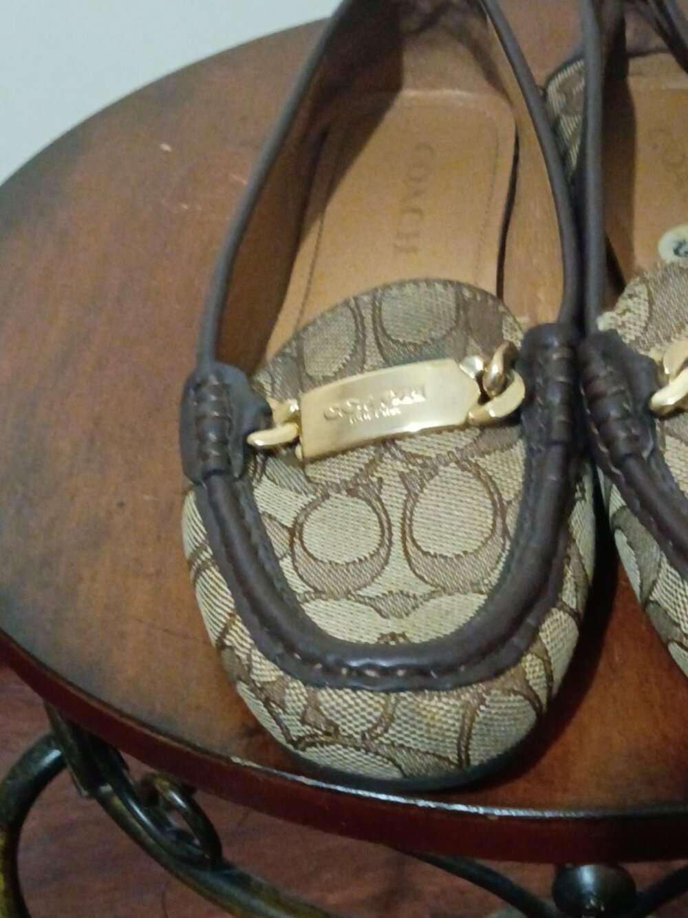 Coach Women's Olive A01918 Brown Monogram Print Slip-On Loafer Flats Size 7.5B - Picture 7 of 12